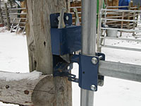 Latch securing a CF Fence manufactured custom gate.